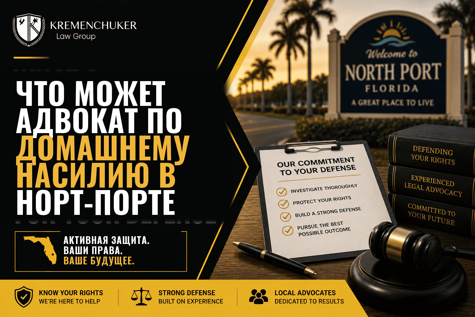 Что может сделать адвокат по домашнему насилию в Норт-Порте для вашей защиты