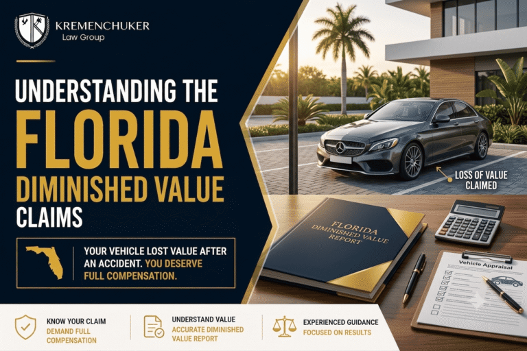 Luxury vehicle, diminished value report, calculator, and appraisal documents