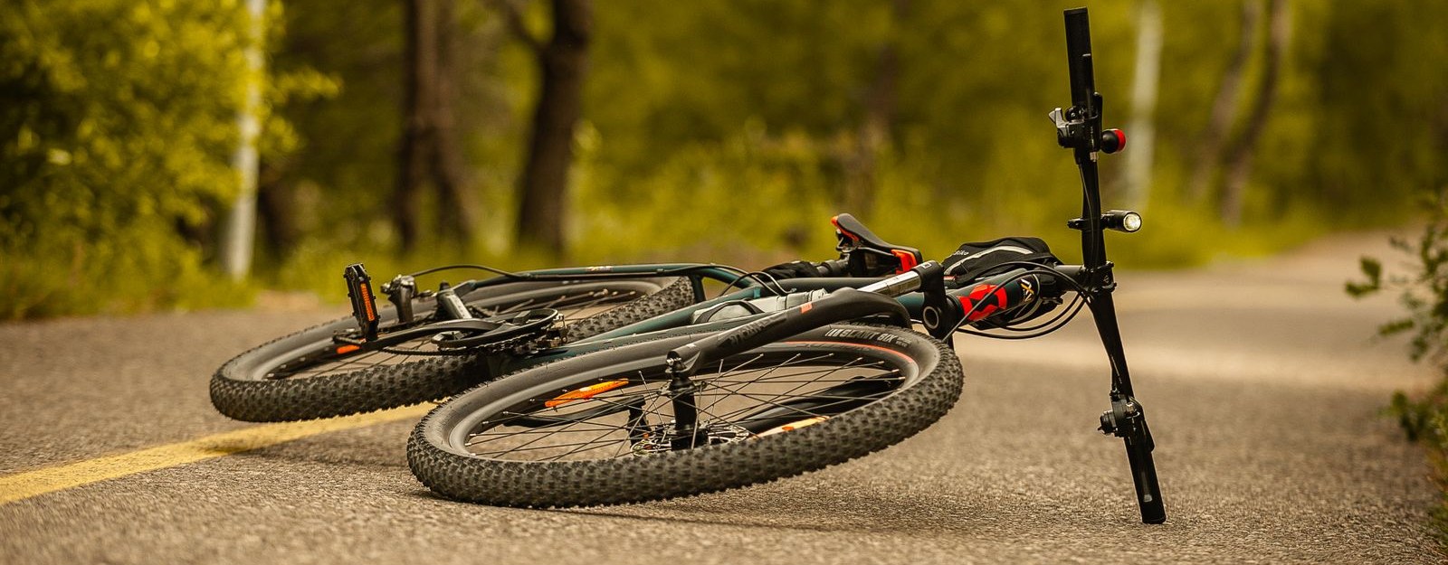 Bicycle down on the road after a crash in Rotonda West
