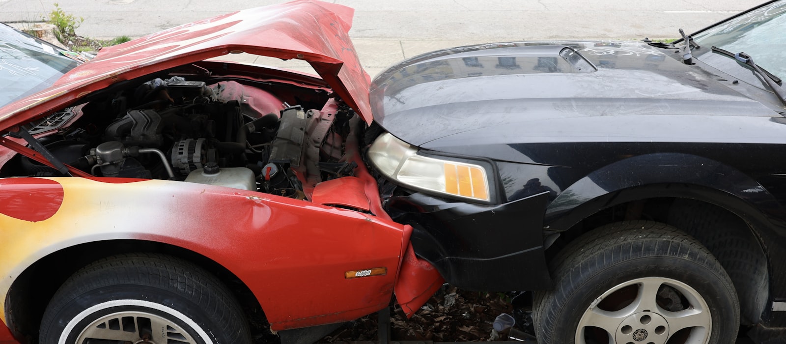 Overturned car after a crash in Miramar