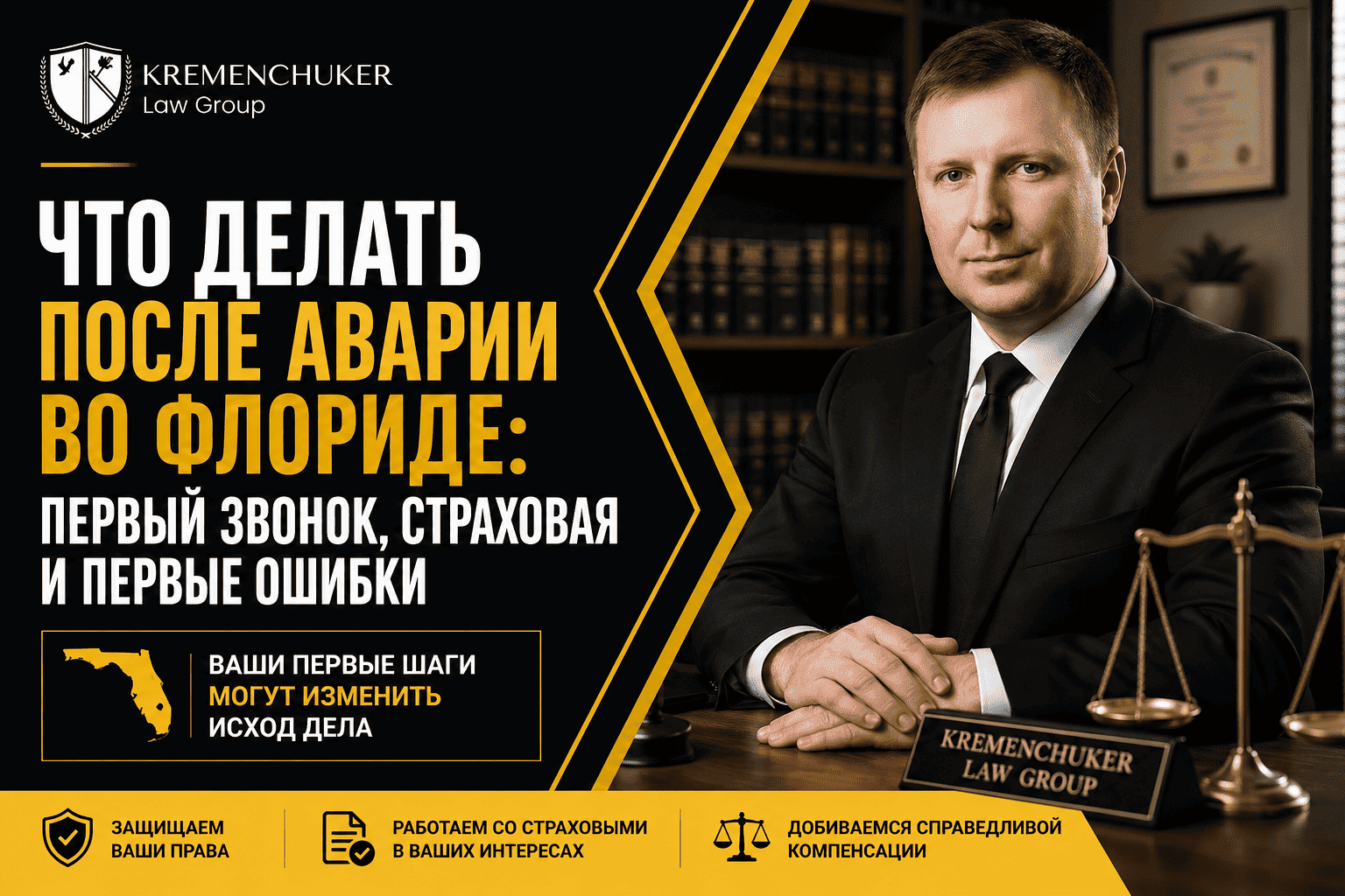 Что делать после аварии во Флориде: первый звонок, страховая и первые ошибки