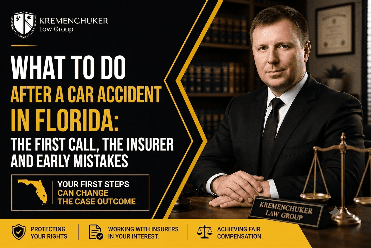 What to Do After a Car Accident in Florida: The First Call, the Insurer, and Early Mistakes