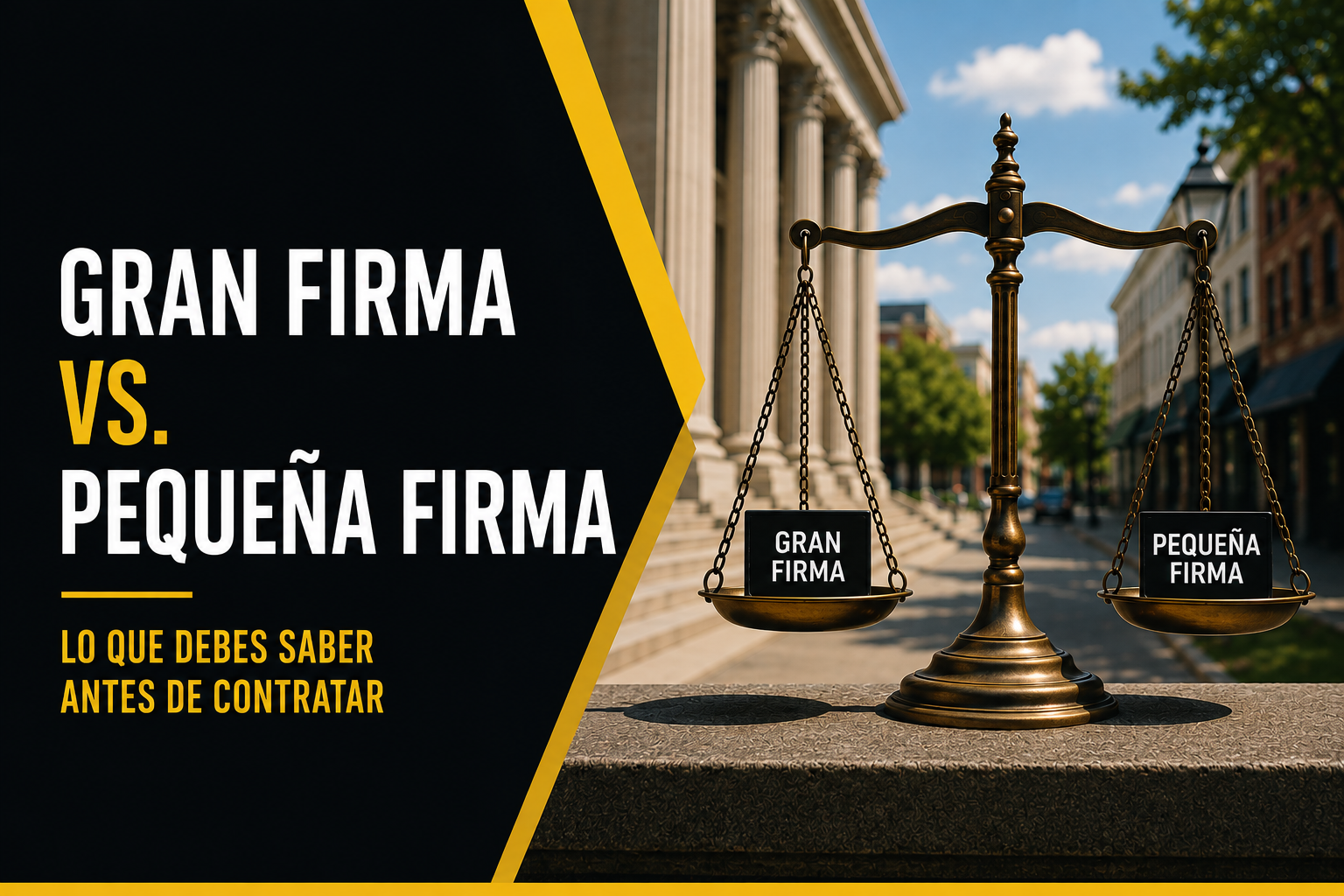 ¿Bufete grande o pequeño? Su caso merece la opción correcta