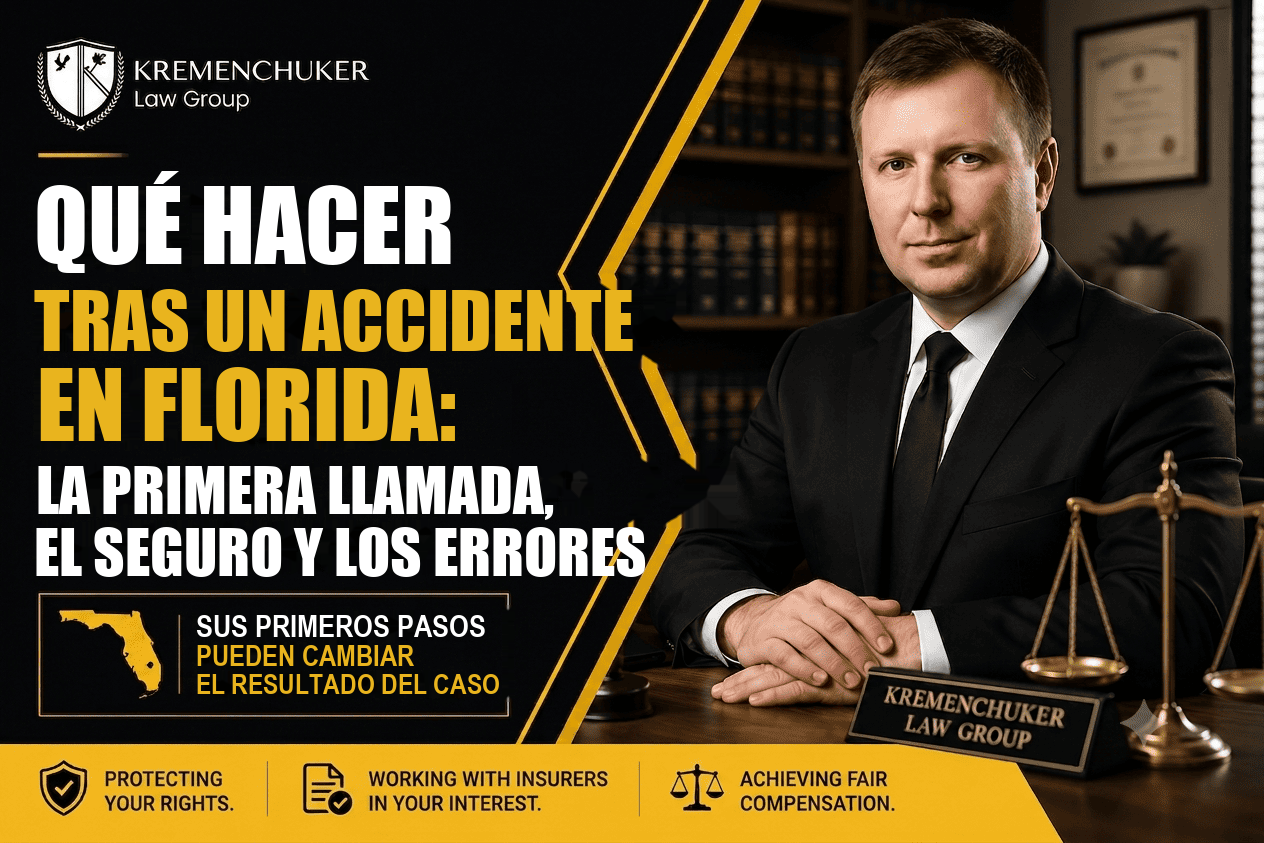 Qué hacer después de un accidente de auto en Florida: la primera llamada, la aseguradora y los errores iniciales