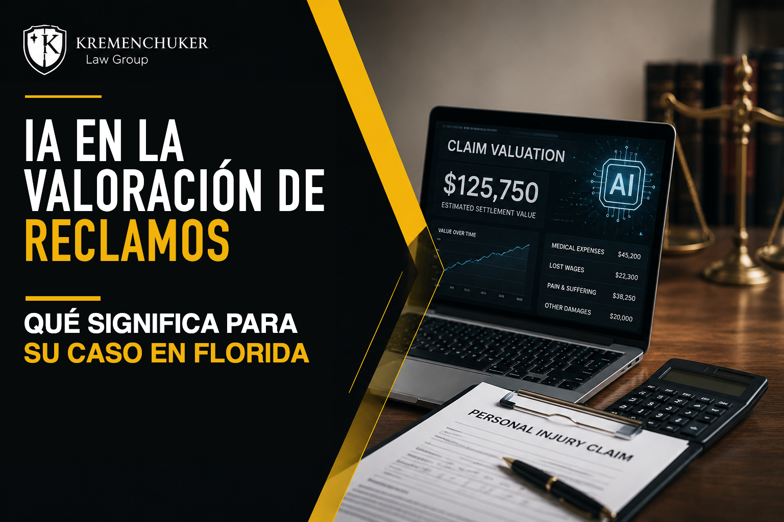 IA en la valoración de reclamos por lesiones: qué significa para su caso en Florida