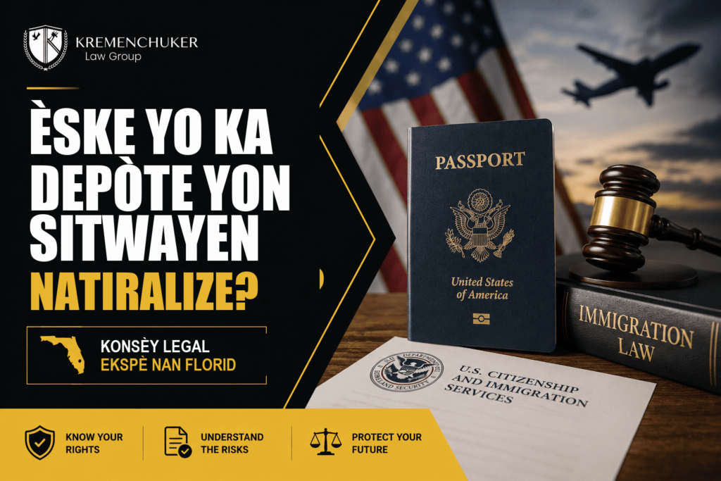 Èske yo ka depòte sitwayen natiralize? Konsèy legal nan Florid