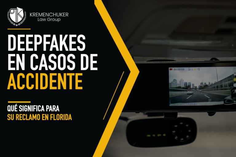 Cámara de tablero mostrando una grabación de la carretera con marca de tiempo en Florida