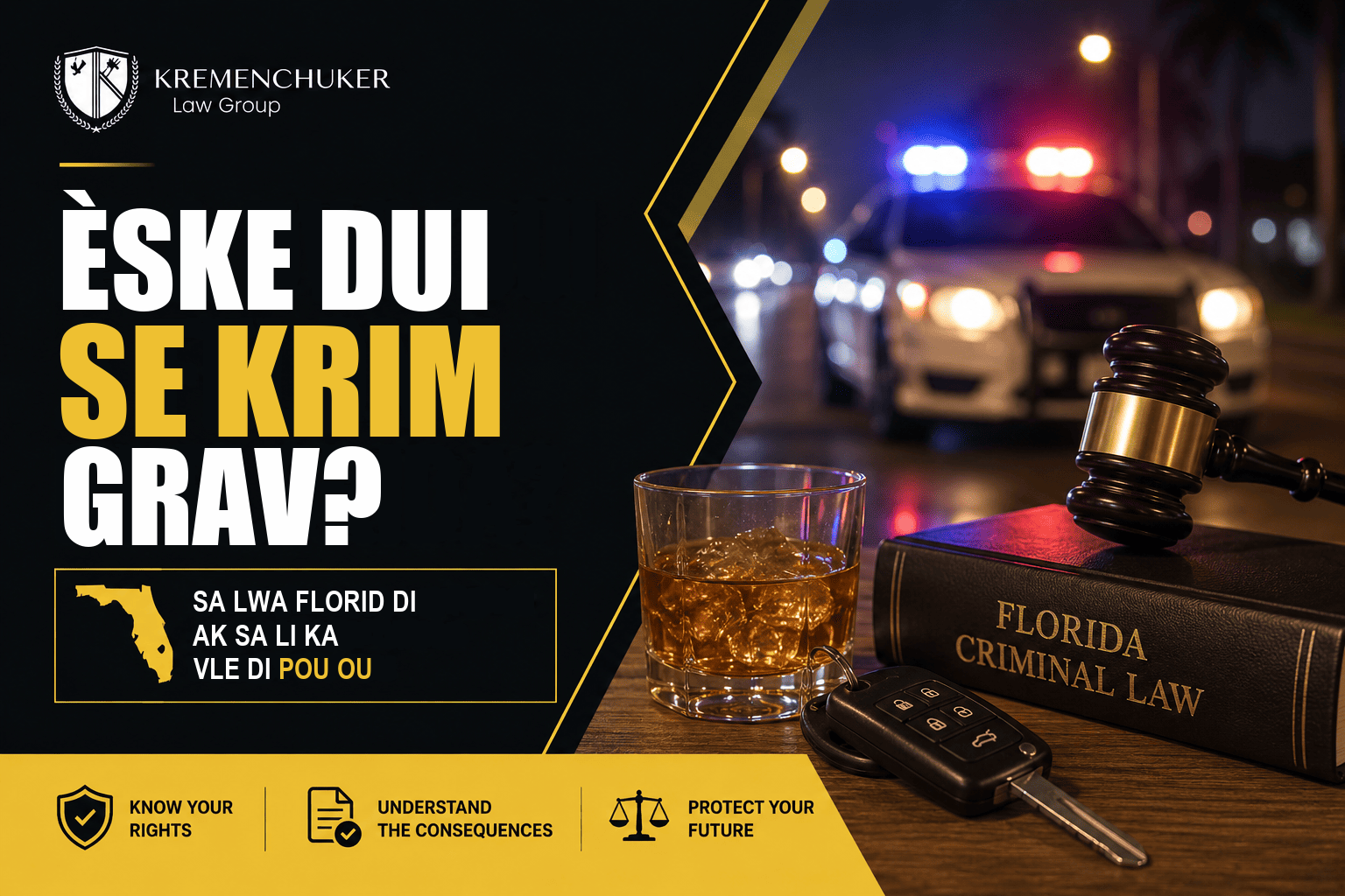 Èske yon DUI se yon krim grav nan Florid? Yon avoka lokal eksplike