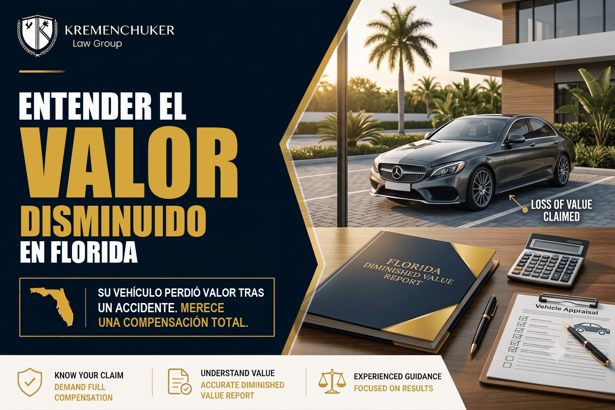 Entender el valor disminuido en Florida y cuándo puede reclamarlo