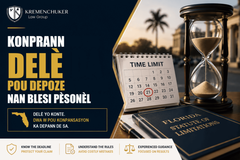 Konprann delè pou depoze yon dosye blesi pèsonèl nan Florid
