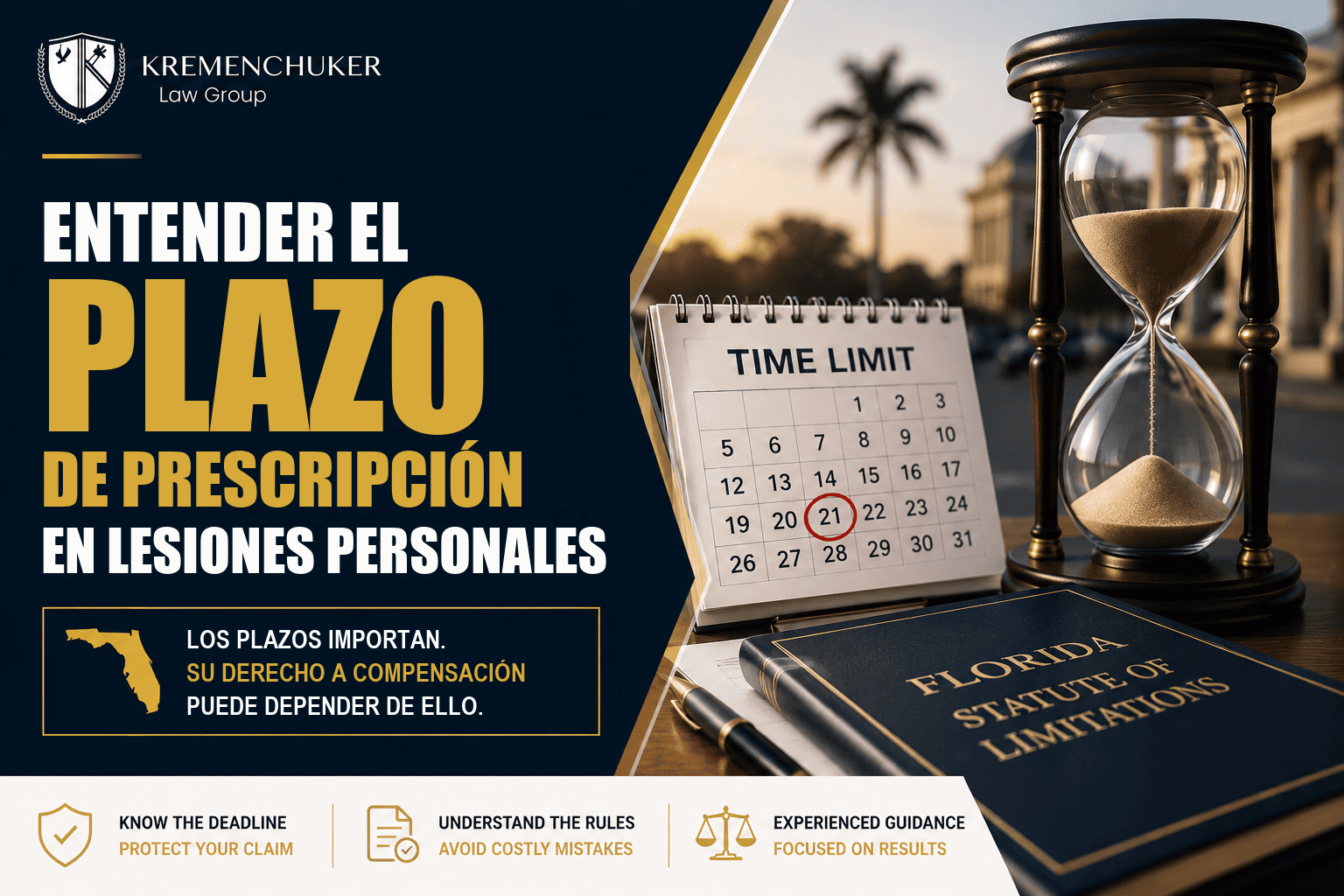 Entender el plazo de prescripción en Florida para casos de lesiones personales