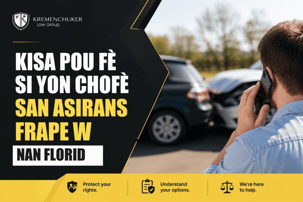 Kisa pou fè si yon chofè san asirans frape w nan Florid