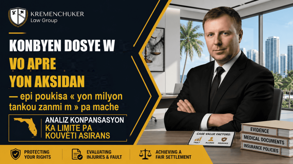 Konbyen dosye w vo apre yon aksidan nan Florid