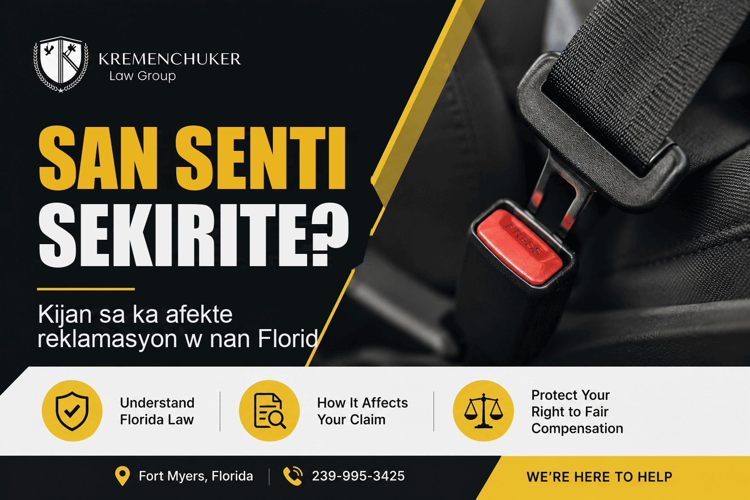 Mwen pa t mete senti sekirite — èske m ka toujou pouswiv apre yon aksidan machin nan Florid?