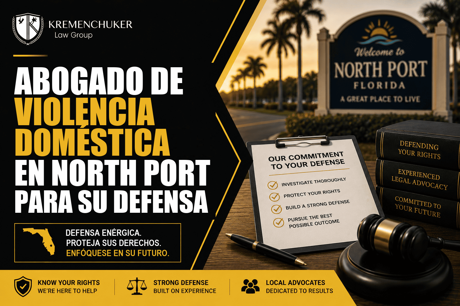 Qué puede hacer por su defensa un abogado de violencia doméstica en North Port