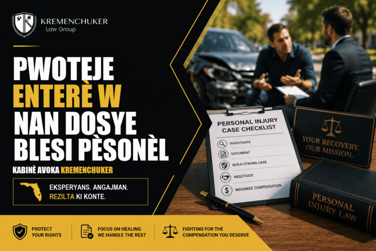 Pwoteje enterè w nan dosye blesi pèsonèl — Kabinè avoka Kremenchuker