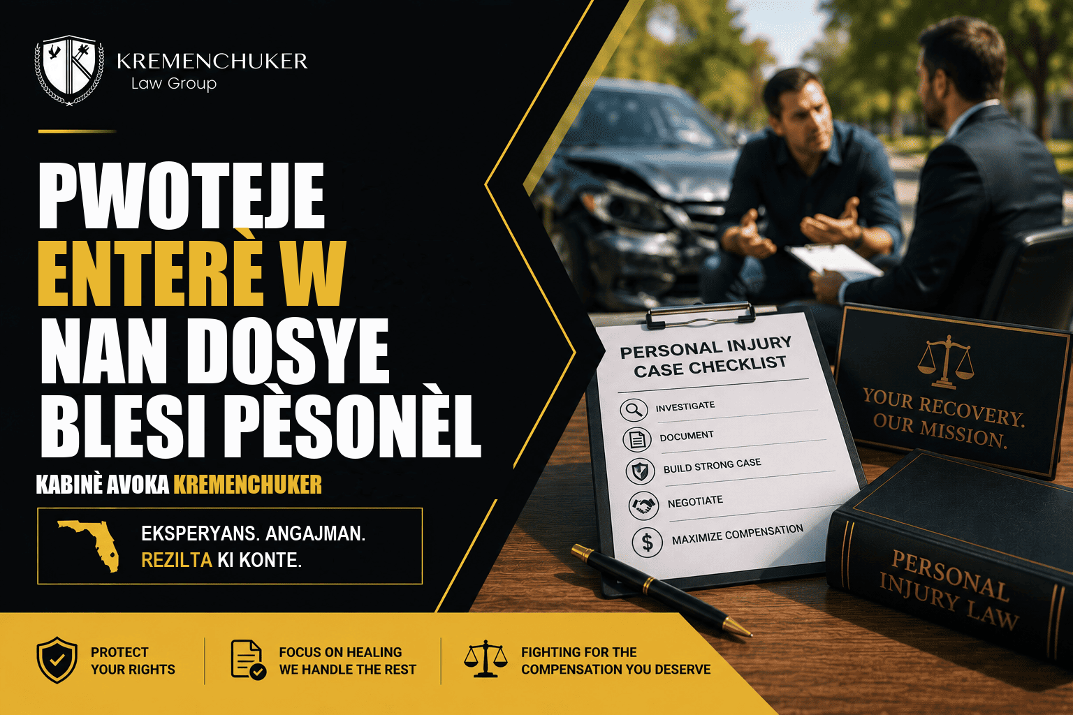 Pwoteje enterè w nan dosye blesi pèsonèl: Kremenchuker Law Firm