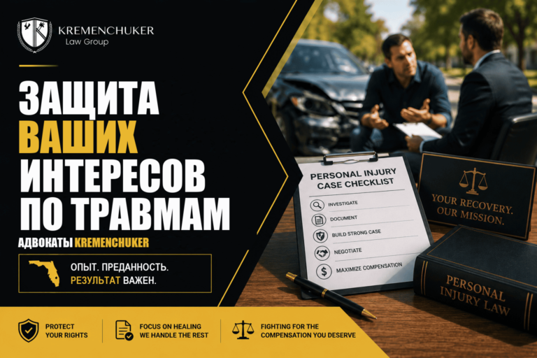 Защита ваших интересов в делах о личных травмах — Kremenchuker Law Firm