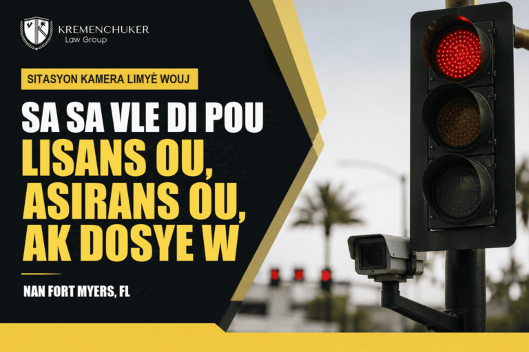 Sitasyon kamera limyè wouj nan Fort Myers — sa li fè ak lisans, asirans ak dosye aksidan w