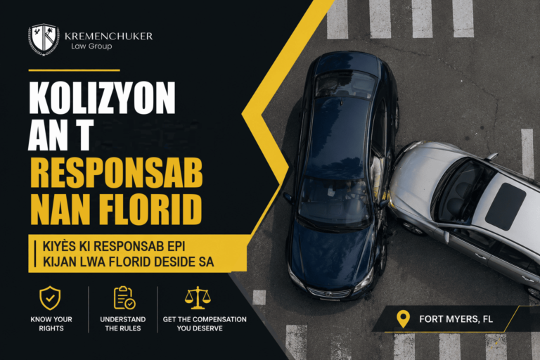 Kiyès ki responsab nan yon aksidan T-bone nan Florid