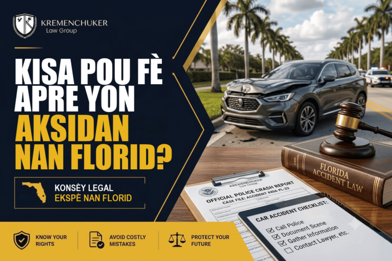 Kisa pou fè apre yon aksidan machin nan Florid — gid etap pa etap